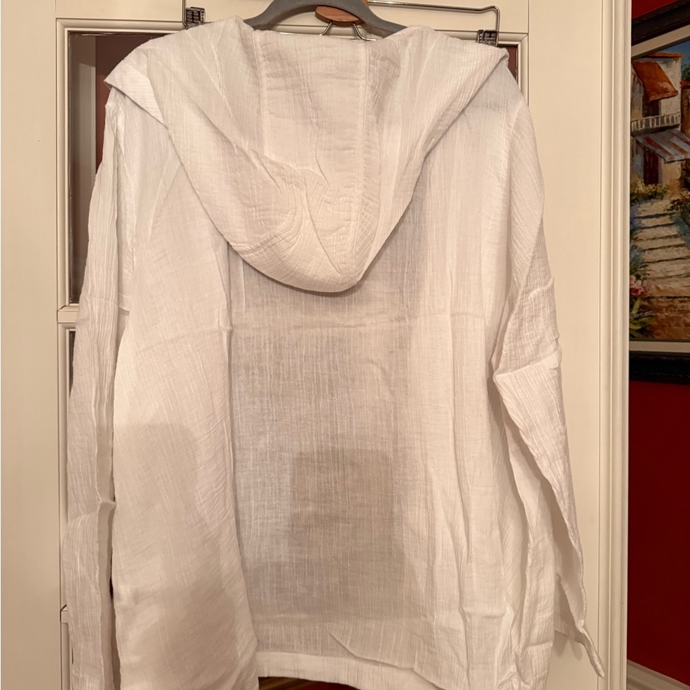 J. Jill Woman Crisp White Lightweight Jacket - Picture 3 of 5